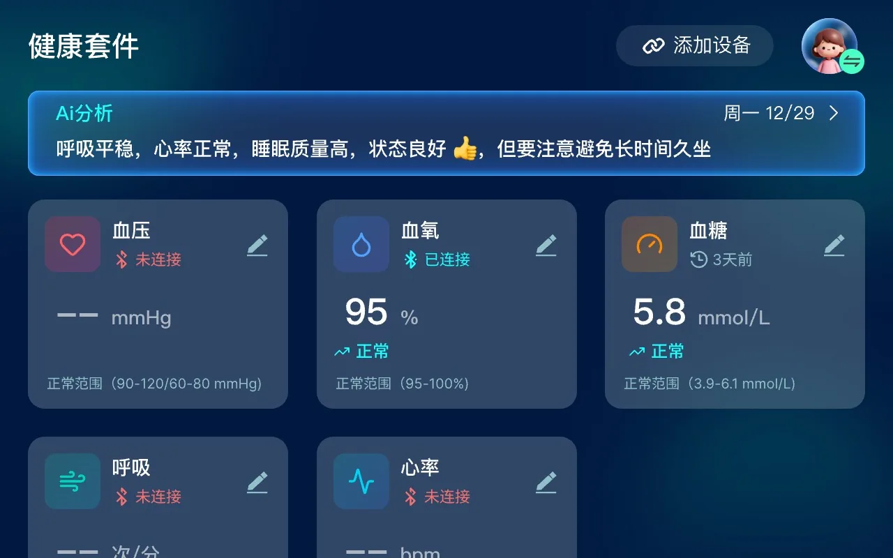 健康套件首页
